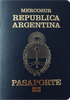 Couverture de passeport de Argentine