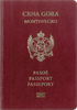 Couverture de passeport de Monténégro