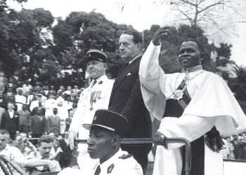 André Malraux et Fulbert Youlou,1960