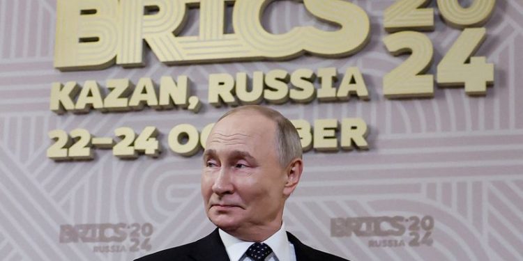 Le président russe Vladimir Poutine au sommet des BRICS à Kazan